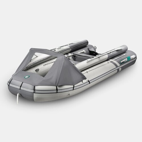 Надувная лодка GLADIATOR E420X PRO оранжево-темносерый